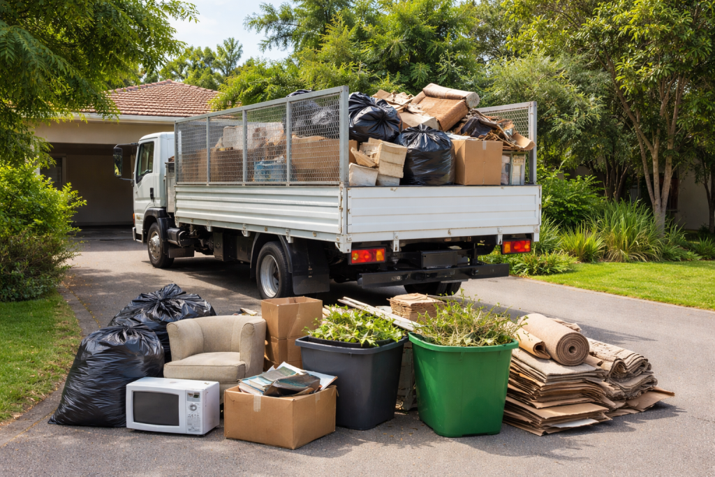 Truck filled with waste